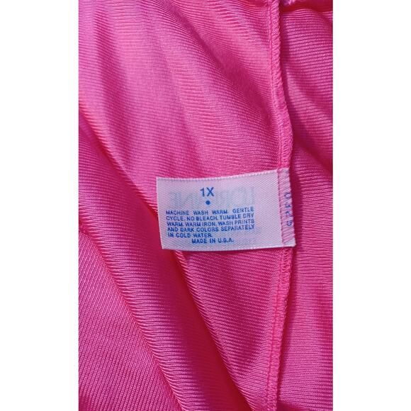 VTG Lorraine Pink Gown & Robe Set Pink Nylon Peignoir XL & Lace Trim Nightie M - Picture 10 of 12